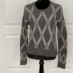 Banana Republic heavy gray with white design sweater.
